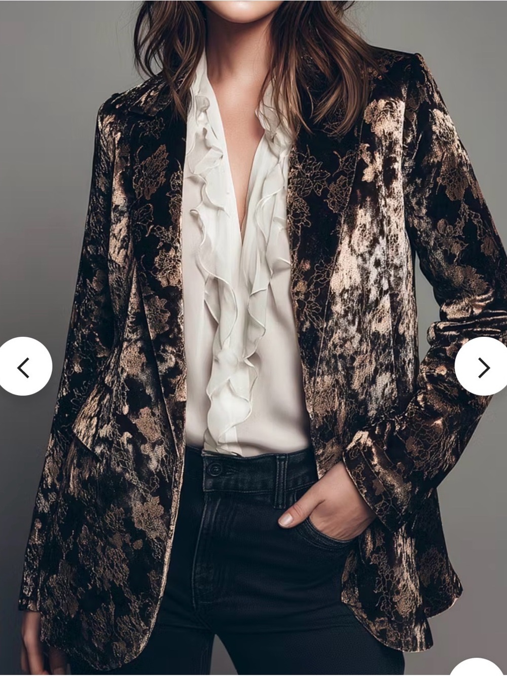 Vintage Velvet Paisley Blazer